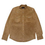 L/SL PIG SUEDE BAND COLLAR SHIRTS