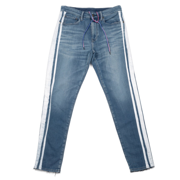 SWEATLIKE SIDE LINE DENIM PANTS