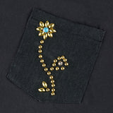 S/SL STUDS T-SHIRTS (FLOWER)