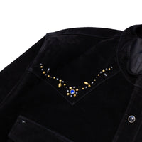 L/SL PIG SUEDE BAND COLLAR SHIRTS