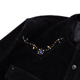 L/SL PIG SUEDE BAND COLLAR SHIRTS