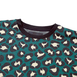 L/SL JACQUAD CREW NECK TEE (BIG LEOPARD)