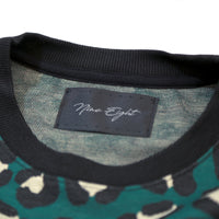 L/SL JACQUAD CREW NECK TEE (BIG LEOPARD)