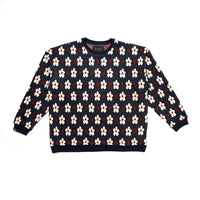 FLOWER PATTERN JACQUARD KNIT SAW