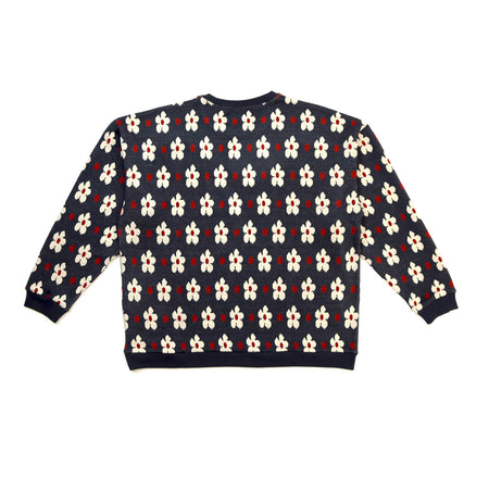 FLOWER PATTERN JACQUARD KNIT SAW