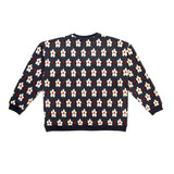 FLOWER PATTERN JACQUARD KNIT SAW