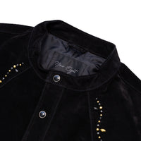 L/SL PIG SUEDE BAND COLLAR SHIRTS