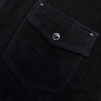 L/SL PIG SUEDE BAND COLLAR SHIRTS