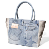 DENIM&NATIVE COMBINATION TOTE BAG