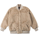 FAKE FUR VARSITY JACKET