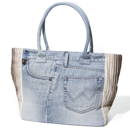 DENIM&NATIVE COMBINATION TOTE BAG